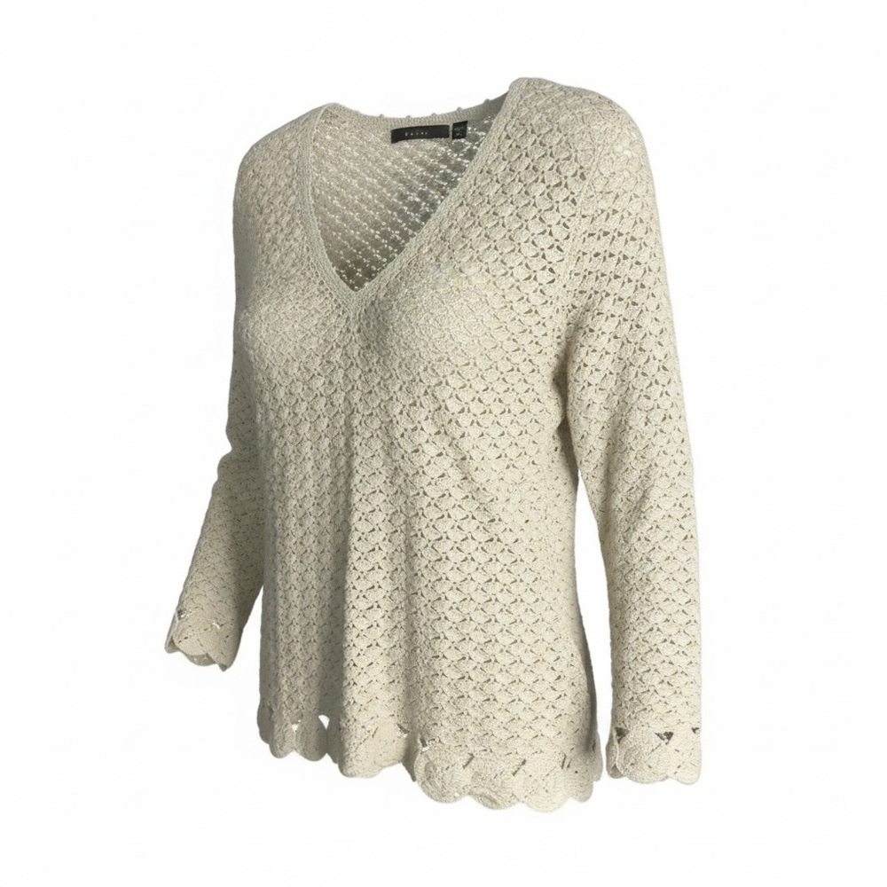 Fever Women's V-Neck Sweater in Cream